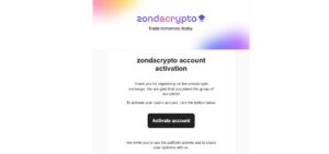 zonda activate account email