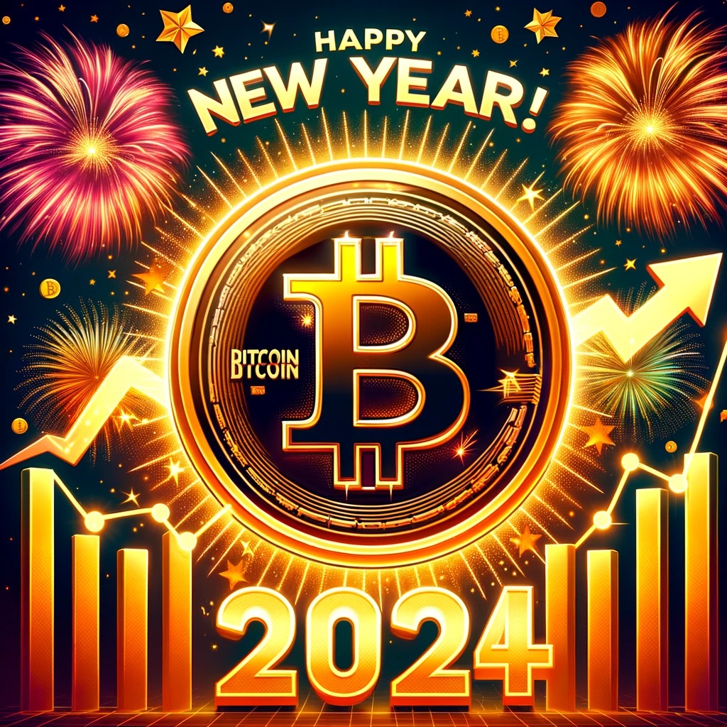 Happy New Year 2024 Bitcoin